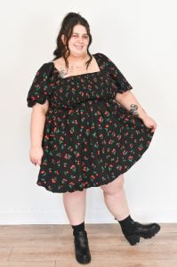 Very Cherry Mini Dress (XS-3X) sold by Valencia Boutique