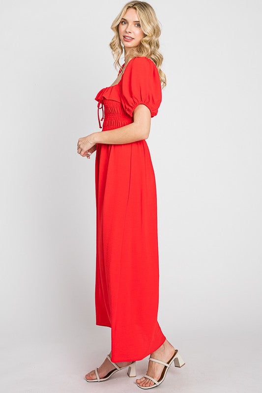 Puff Sleeve Midi Dress (S-3X) sold by Valencia Boutique product image thumbnail 7