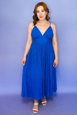 Metallic Thread Midi Dress sold by Valencia Boutique