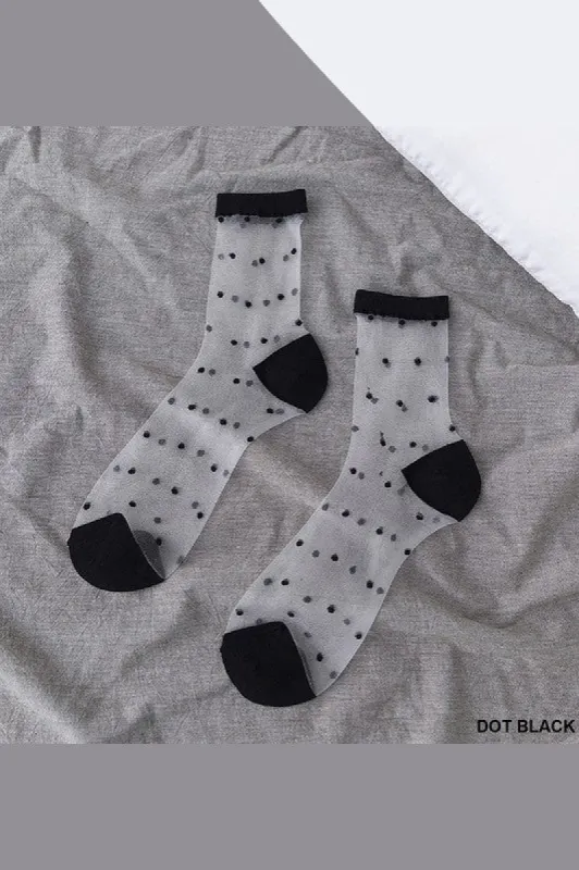 Polka Dot Sheer Socks sold by Valencia Boutique