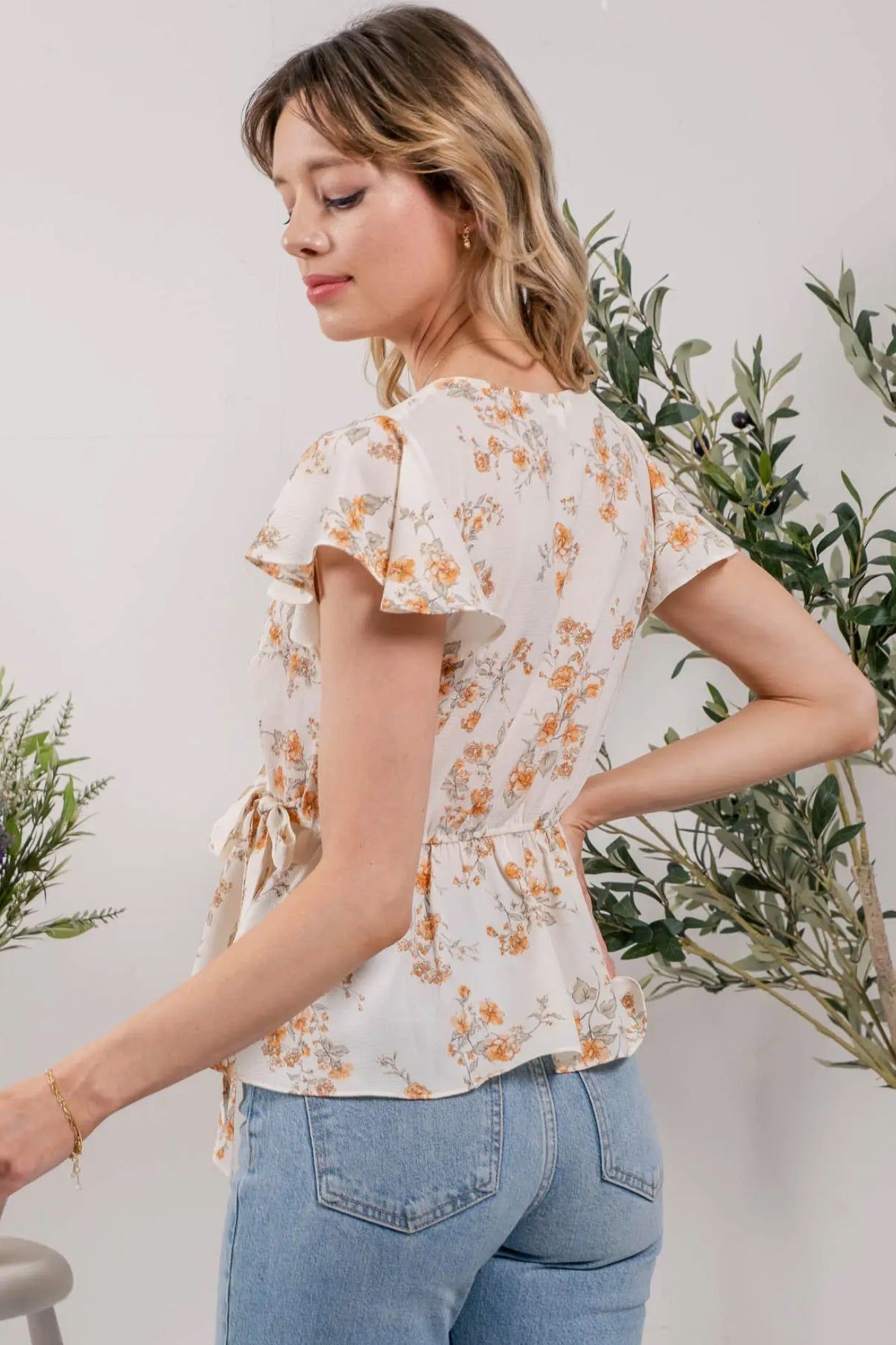 Floral Wrap Blouse (S-3X) sold by Valencia Boutique product image thumbnail 8