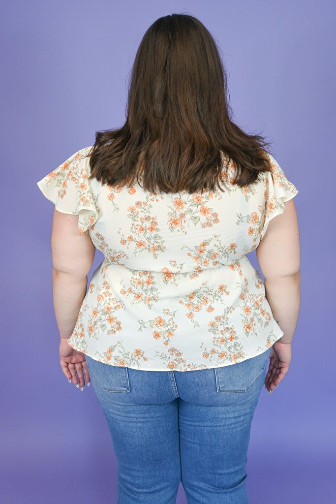 Floral Wrap Blouse (S-3X) sold by Valencia Boutique product image thumbnail 3