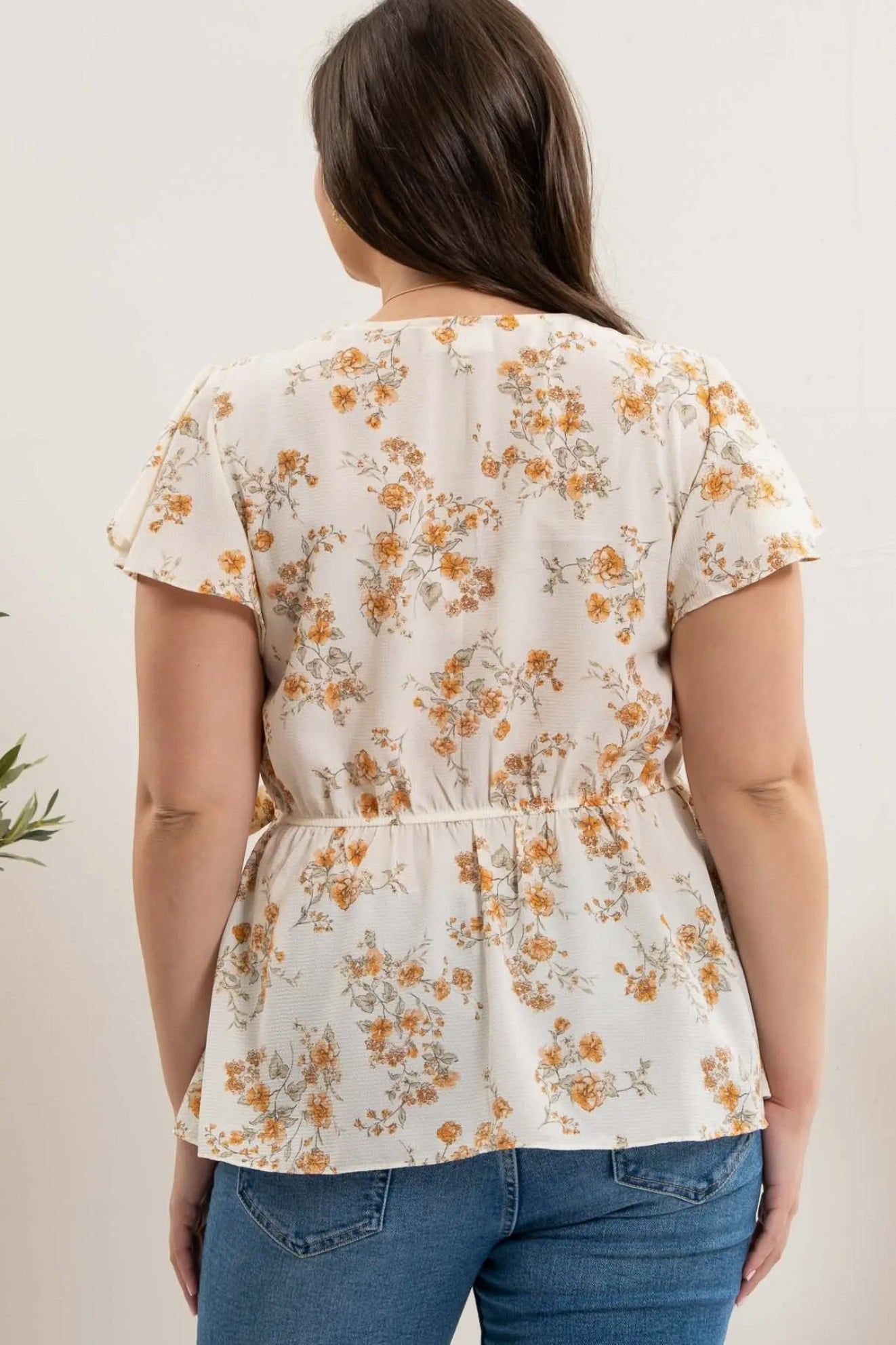 Floral Wrap Blouse (S-3X) sold by Valencia Boutique product image thumbnail 5