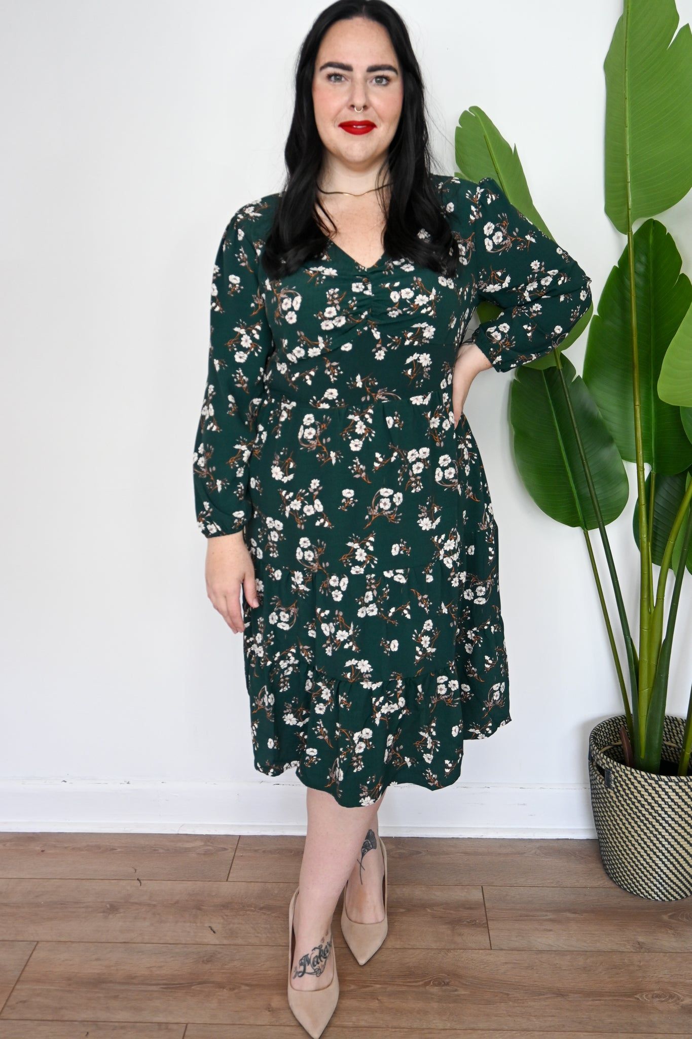 CURVE Floral Midi Dress sold by Valencia Boutique