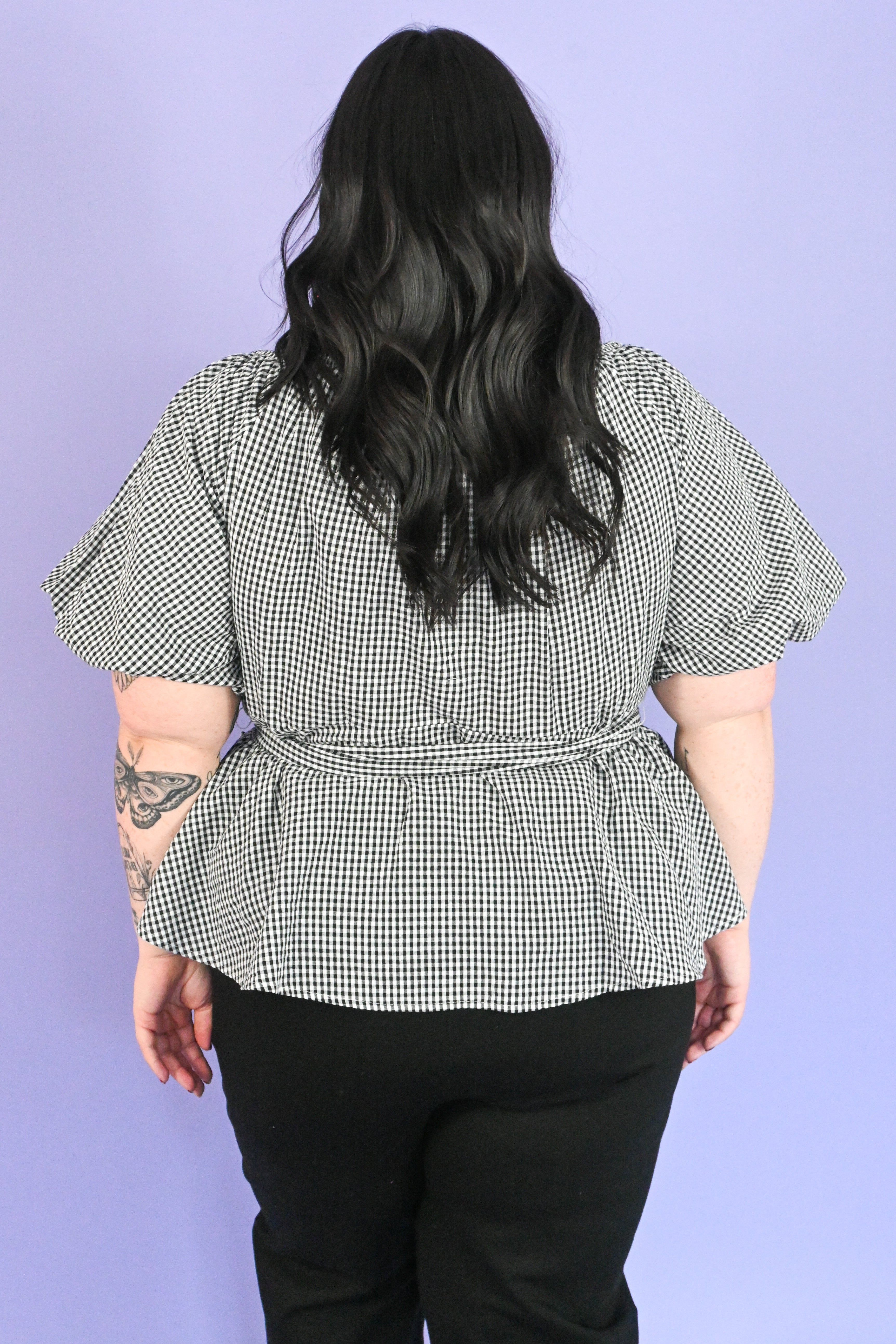 Woven Gingham Top (S-3X) sold by Valencia Boutique product image thumbnail 5