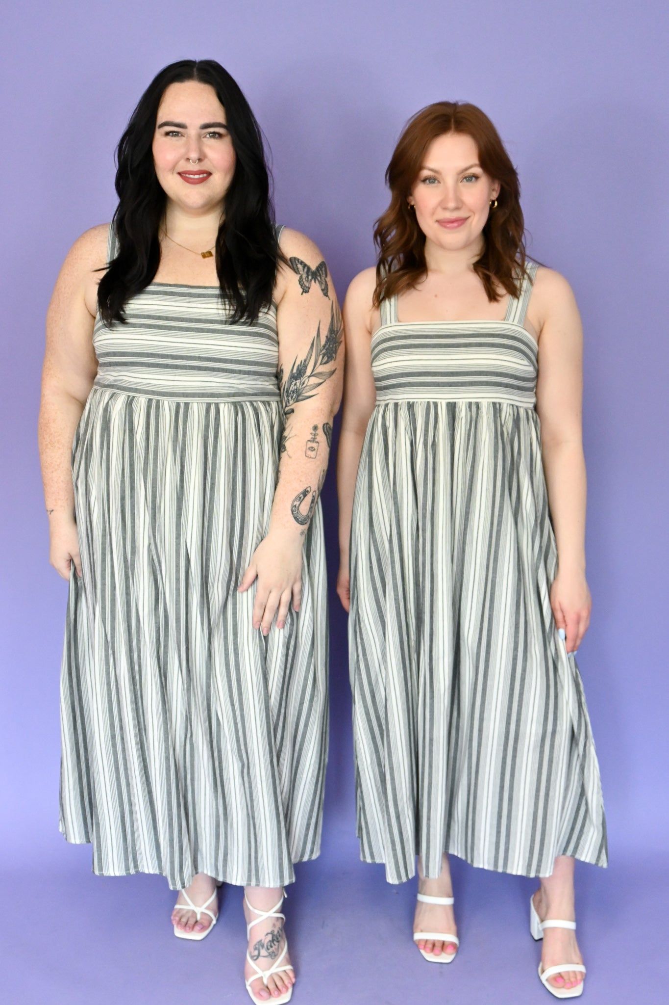 Striped Midi Dress (S-3X) sold by Valencia Boutique