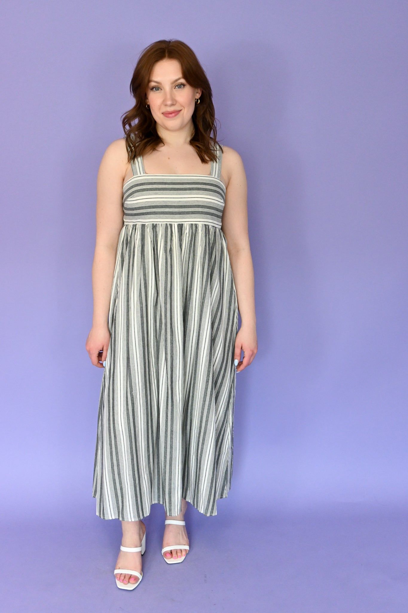 Striped Midi Dress (S-3X) sold by Valencia Boutique product image thumbnail 2