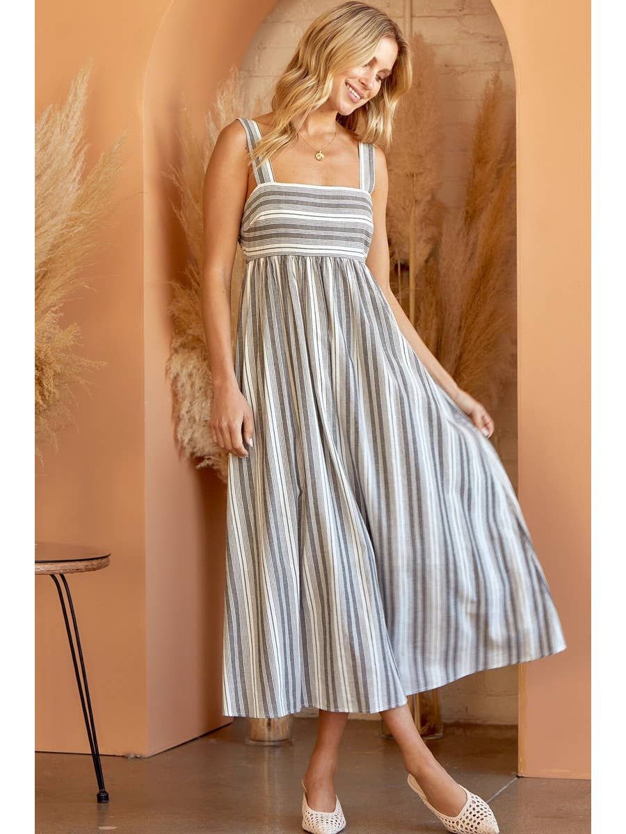 Striped Midi Dress (S-3X) sold by Valencia Boutique product image thumbnail 5