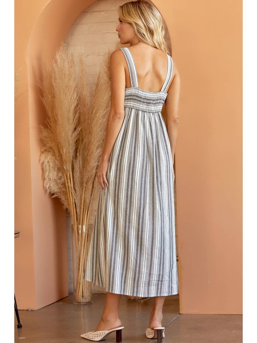 Striped Midi Dress (S-3X) sold by Valencia Boutique product image thumbnail 6