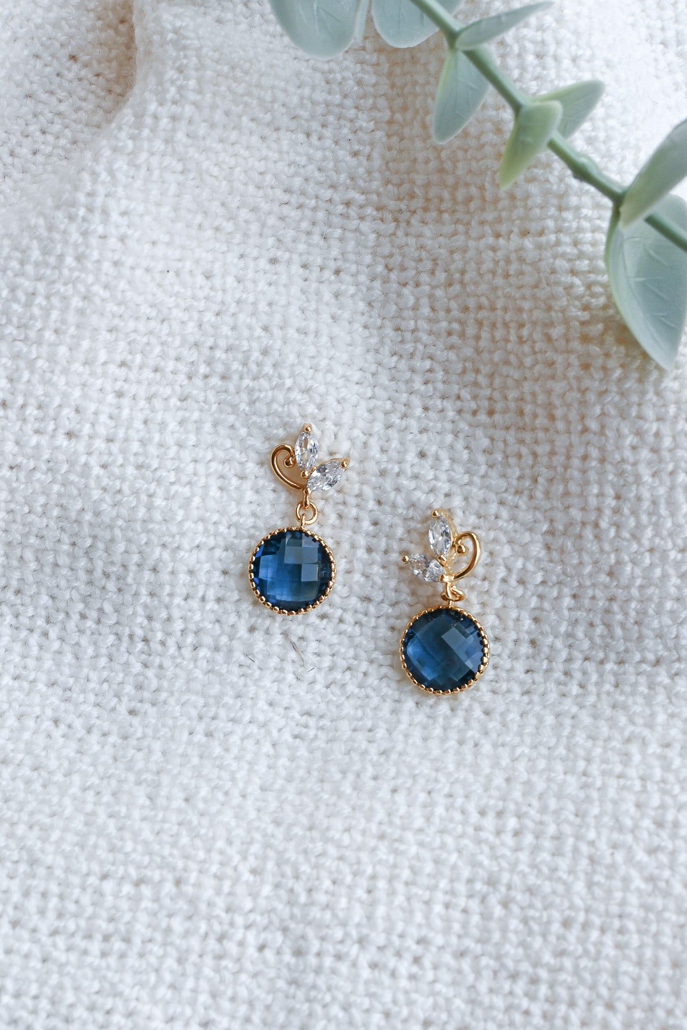 Sapphire Drop Earring sold by Valencia Boutique