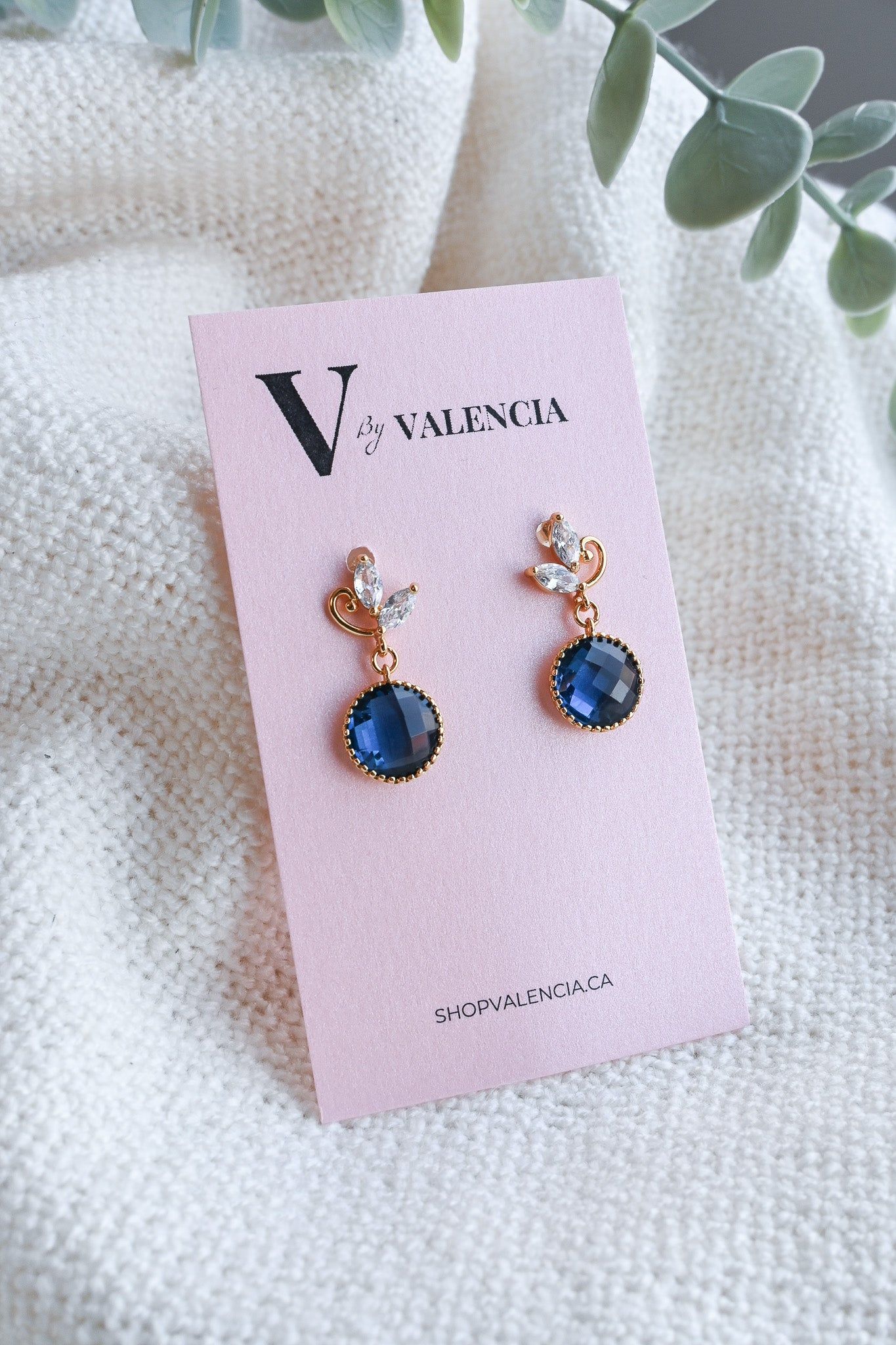 Sapphire Drop Earring sold by Valencia Boutique product image thumbnail 2