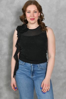 Rosette Sheer Tank sold by Valencia Boutique