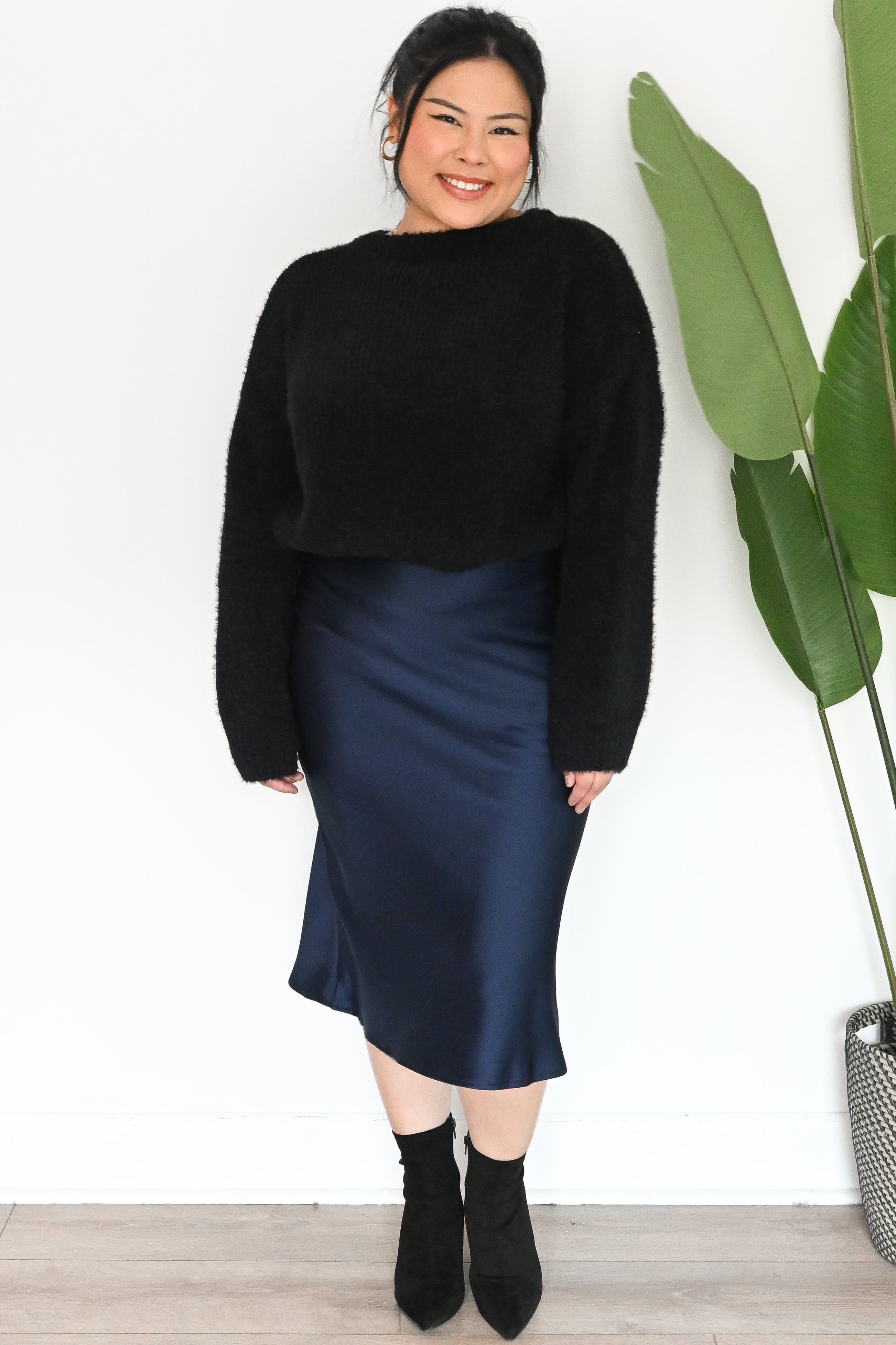 Satin Slip Skirt (S-3X) sold by Valencia Boutique product image thumbnail 6