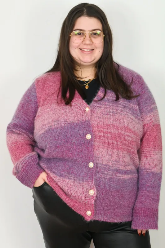 CURVE Pearl Button Cardigan sold by Valencia Boutique