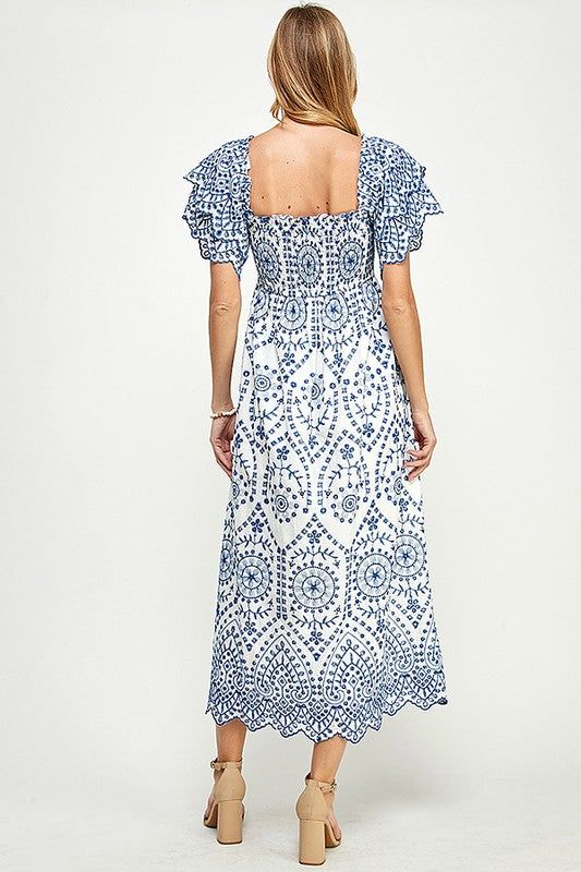 Embroidered Midi Dress (S-3X) sold by Valencia Boutique product image thumbnail 10