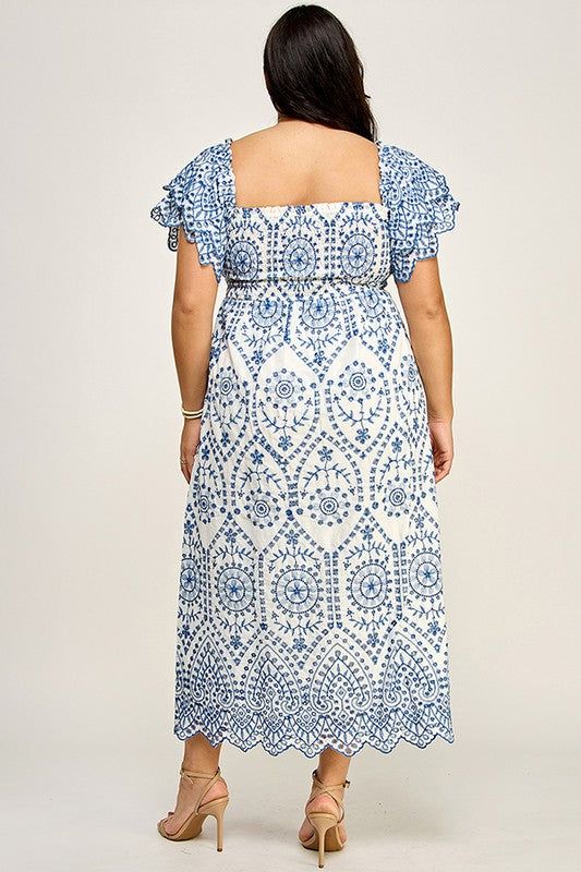 Embroidered Midi Dress (S-3X) sold by Valencia Boutique product image thumbnail 8