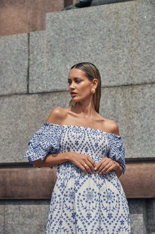 Embroidered Midi Dress (S-3X) sold by Valencia Boutique product image thumbnail 7