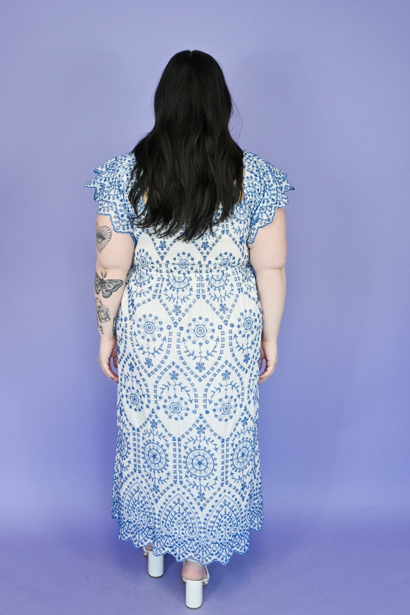 Embroidered Midi Dress (S-3X) sold by Valencia Boutique product image thumbnail 4