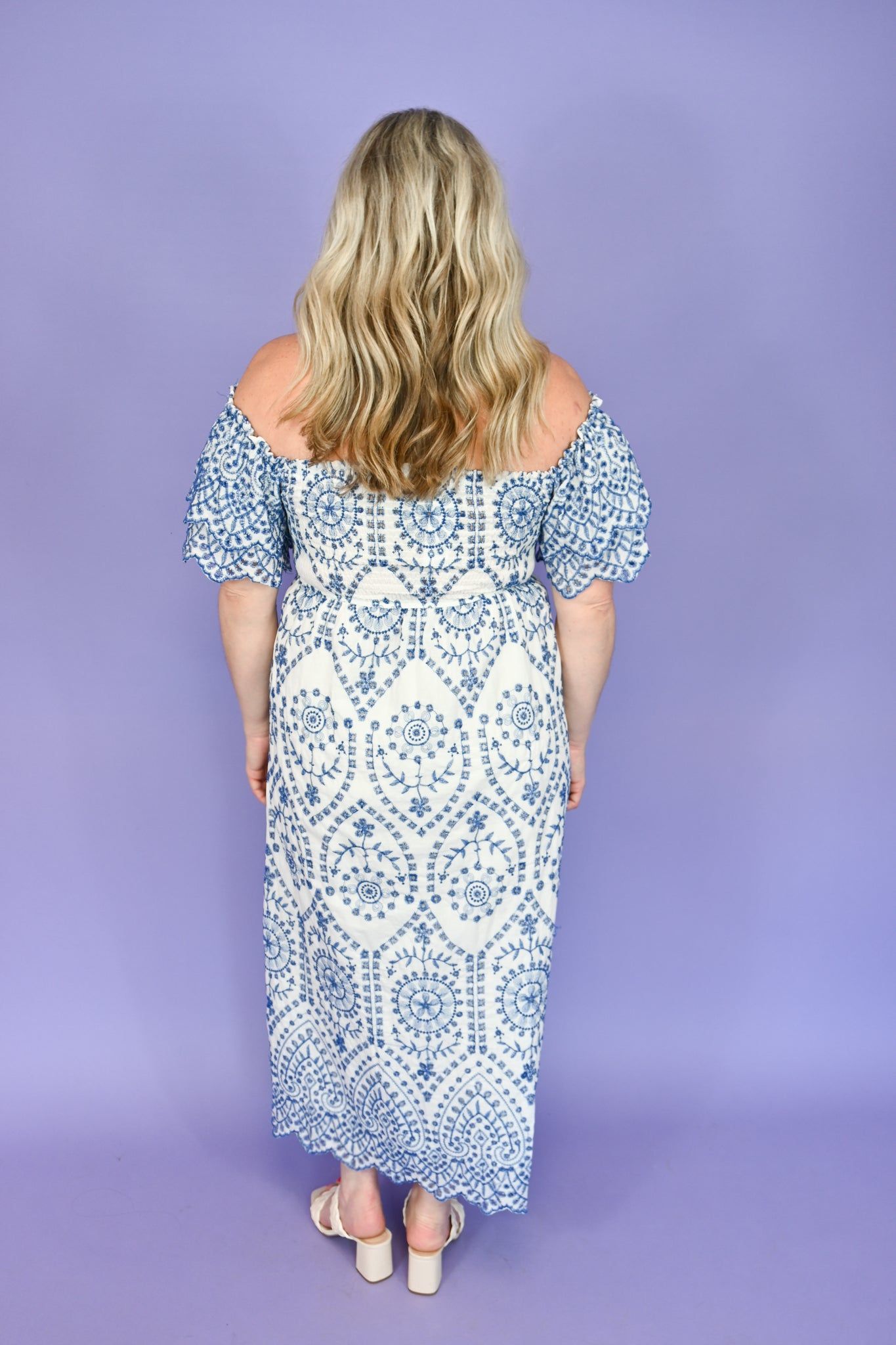 Embroidered Midi Dress (S-3X) sold by Valencia Boutique product image thumbnail 2