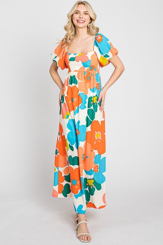 Floral Maxi Dress (S-3X) sold by Valencia Boutique product image thumbnail 4