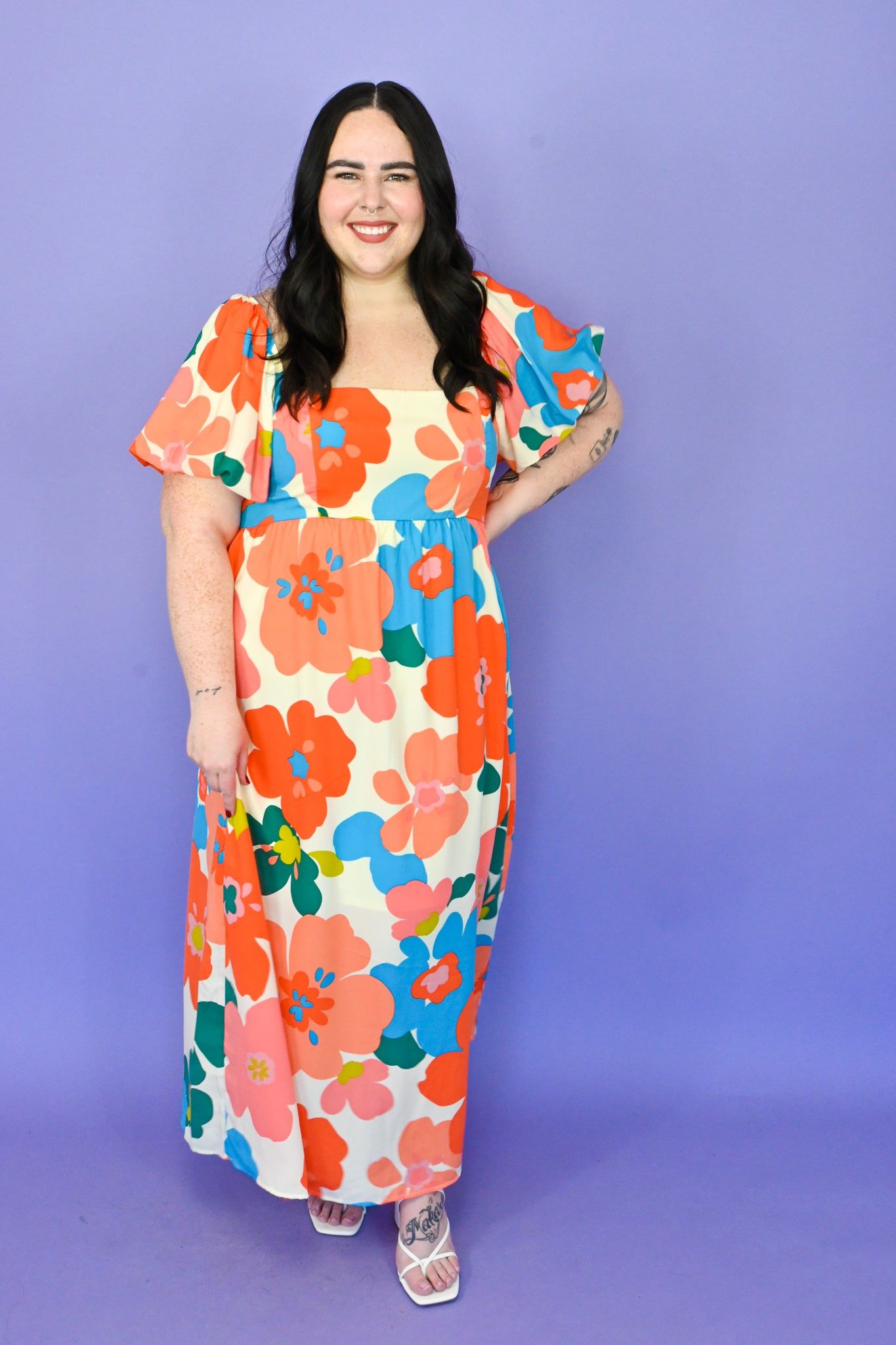 Floral Maxi Dress (S-3X) sold by Valencia Boutique product image thumbnail 2