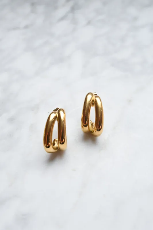 Double Row Hoop sold by Valencia Boutique