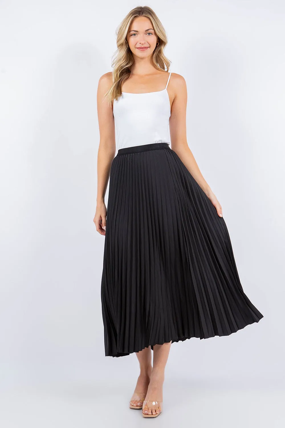 Long Pleated Skirt sold by Valencia Boutique product image thumbnail 3