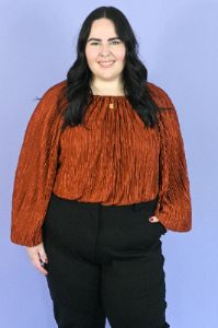 Pleated Top (S-3X) sold by Valencia Boutique
