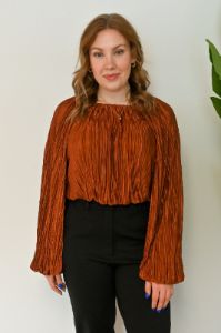Pleated Top (S-3X) sold by Valencia Boutique