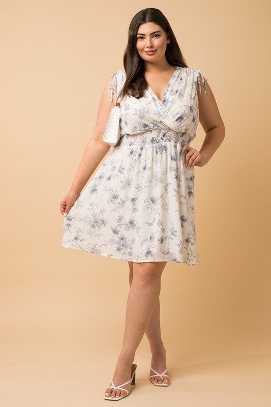 CURVE Floral Mini Dress sold by Valencia Boutique product image thumbnail 6