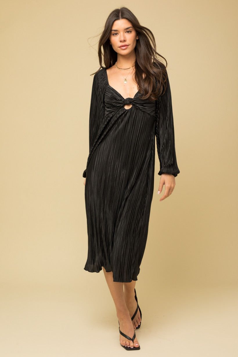 Pleated Knot Front Midi sold by Valencia Boutique product image thumbnail 4