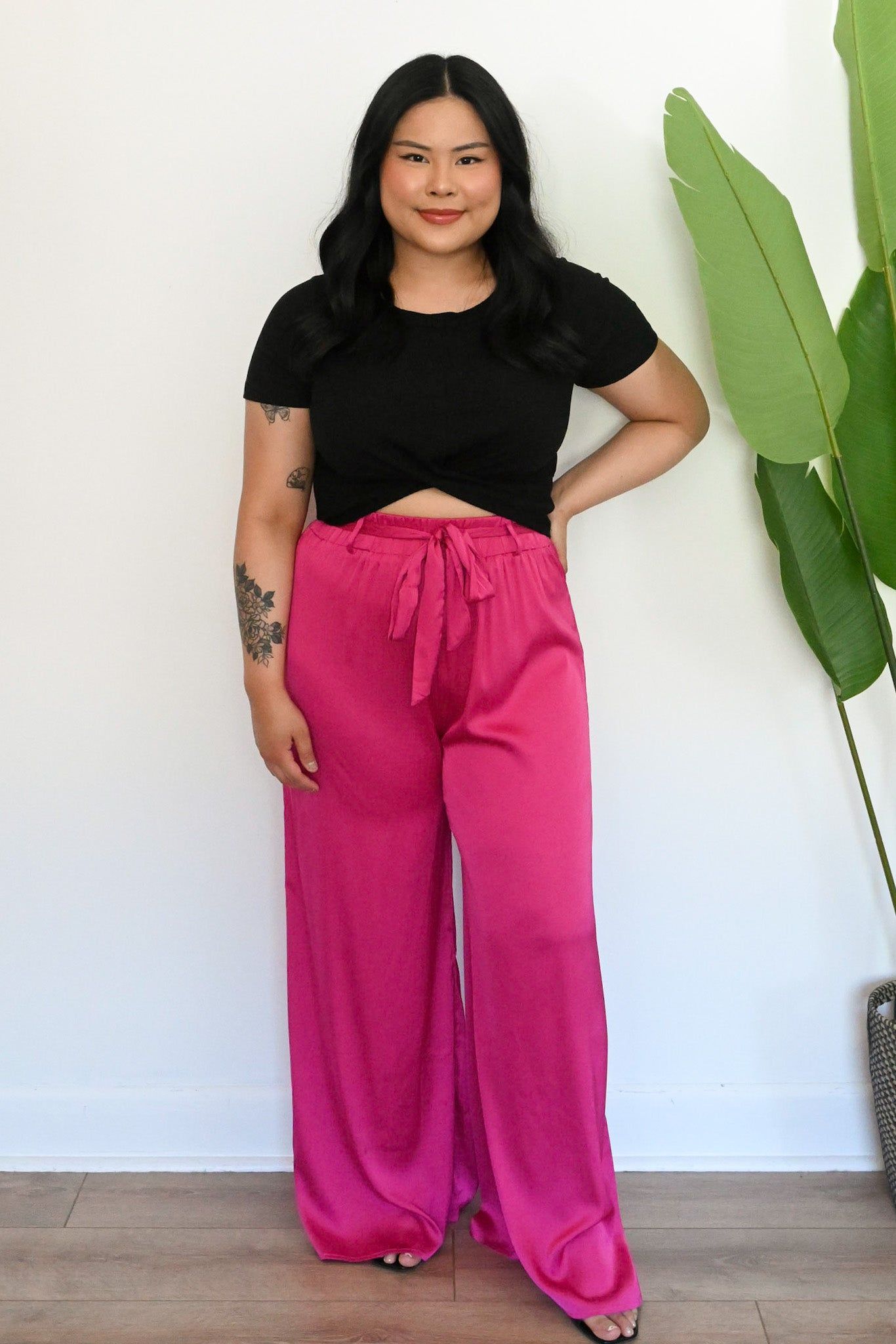 Satin Wide Leg Pant sold by Valencia Boutique product image thumbnail 2