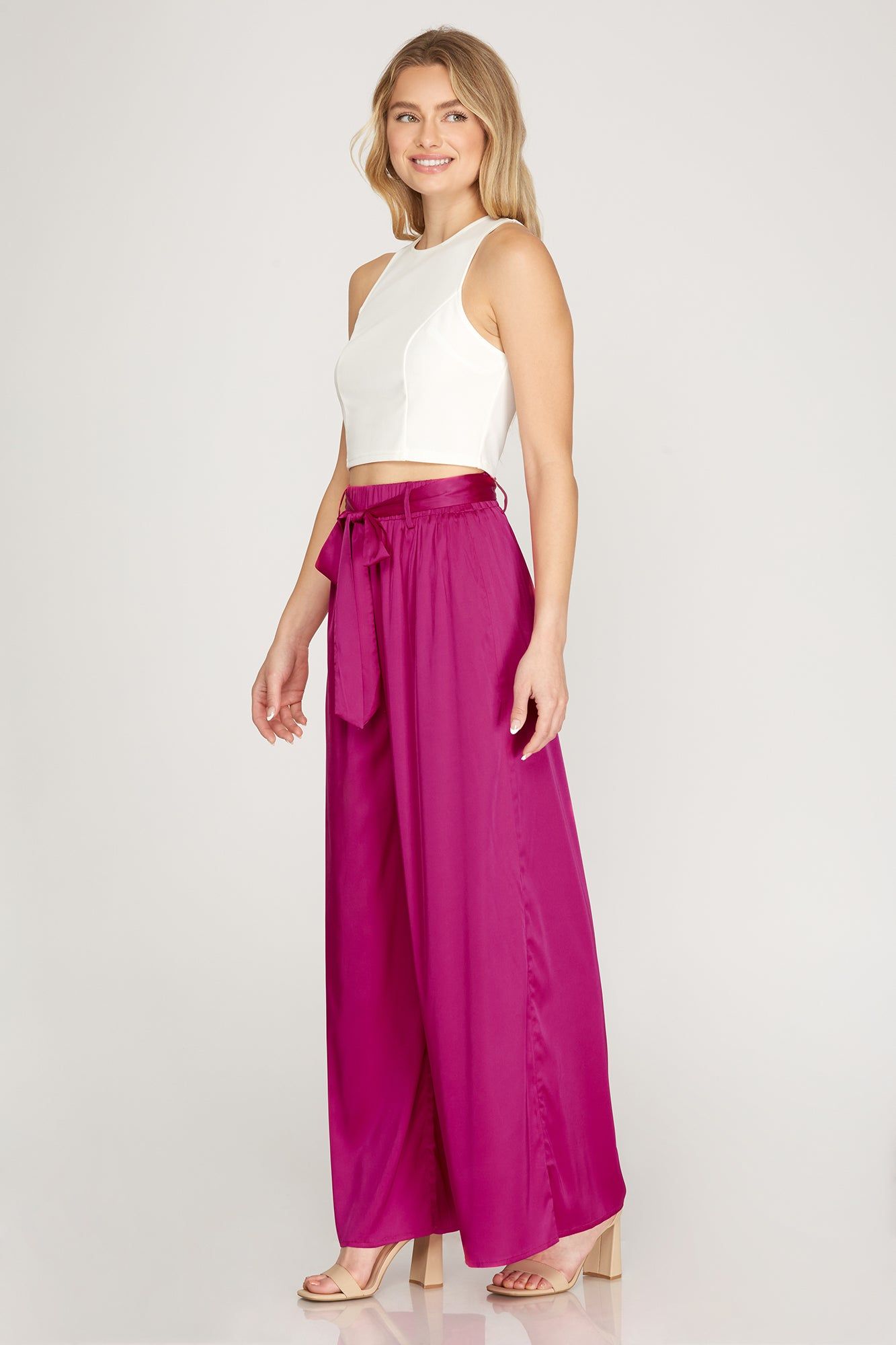 Satin Wide Leg Pant sold by Valencia Boutique product image thumbnail 6