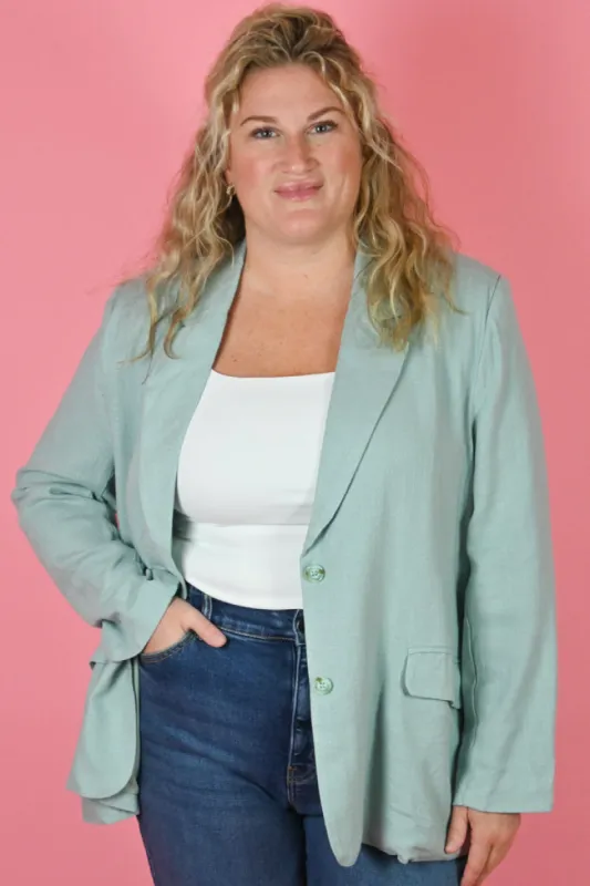 CURVE Linen Vest sold by Valencia Boutique