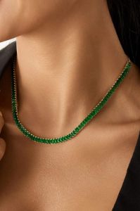Emerald Tennis Necklace sold by Valencia Boutique
