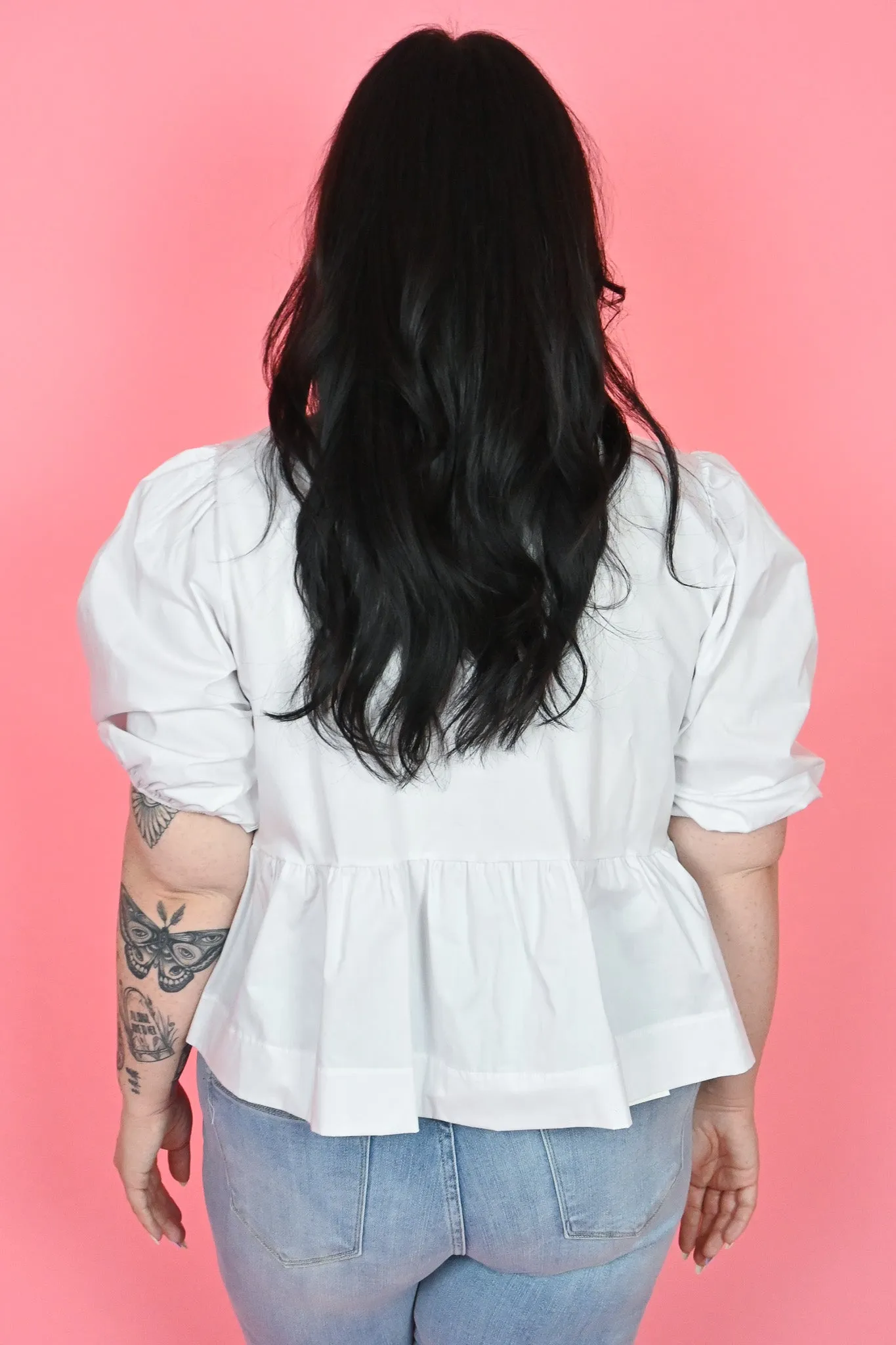 Tie Front Blouse (S-3X) sold by Valencia Boutique product image thumbnail 3