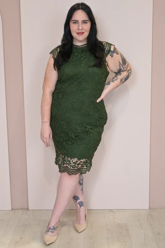 CURVE Lace Sheath Dress sold by Valencia Boutique