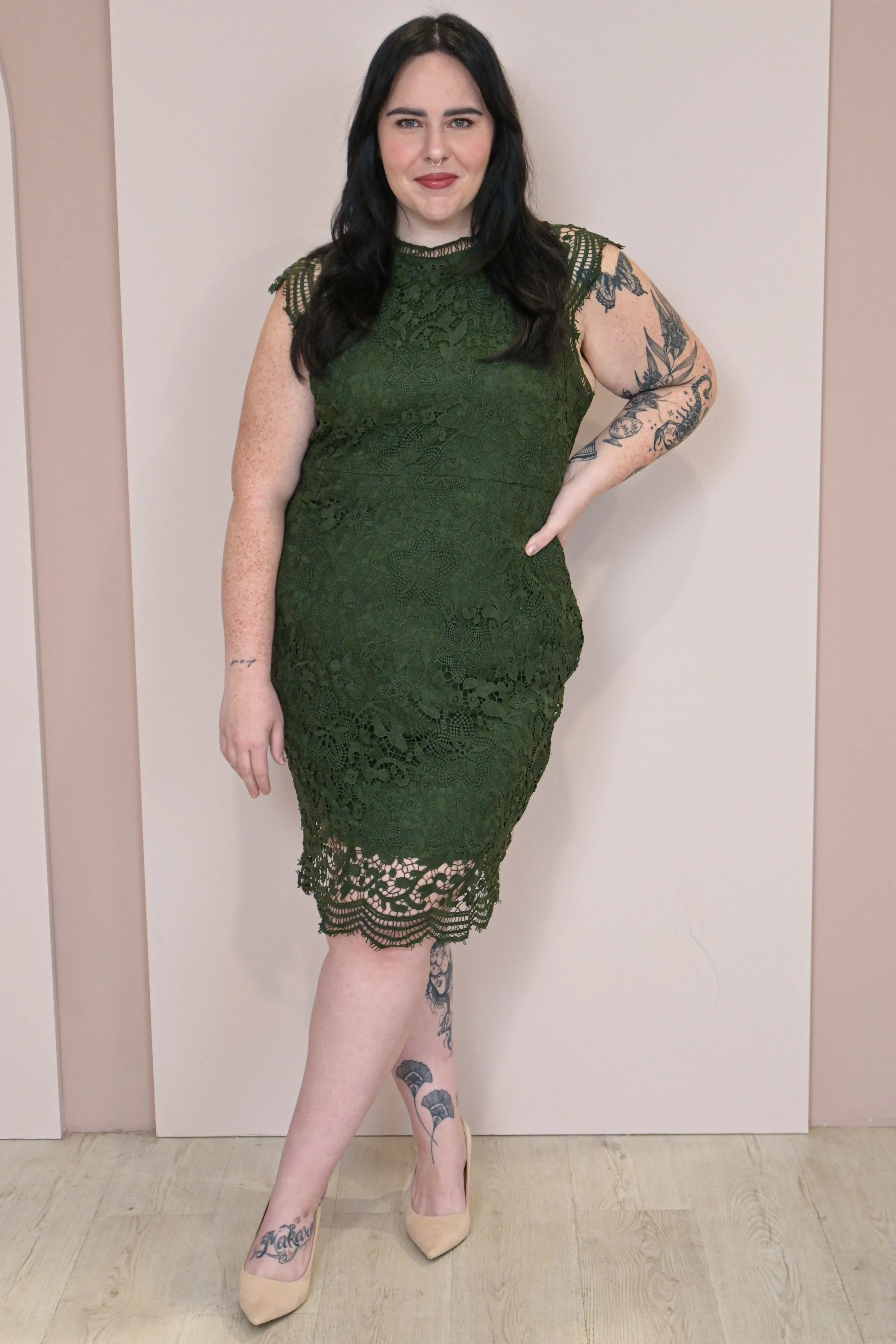 CURVE Lace Sheath Dress sold by Valencia Boutique