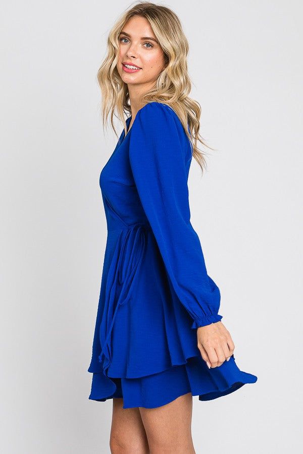 Long Sleeve Wrap Dress (S-3X) sold by Valencia Boutique product image thumbnail 4