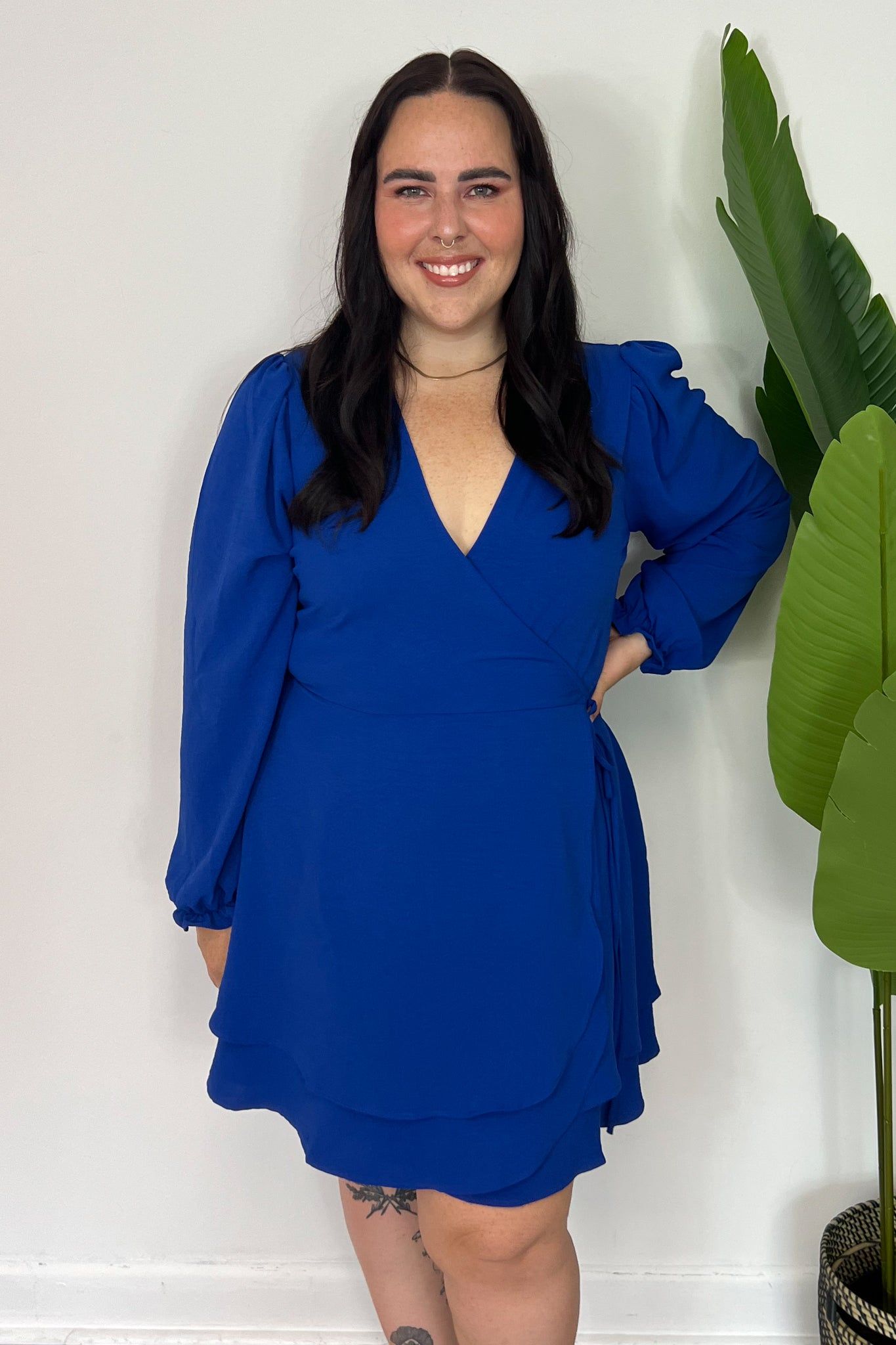 Long Sleeve Wrap Dress (S-3X) sold by Valencia Boutique product image thumbnail 3