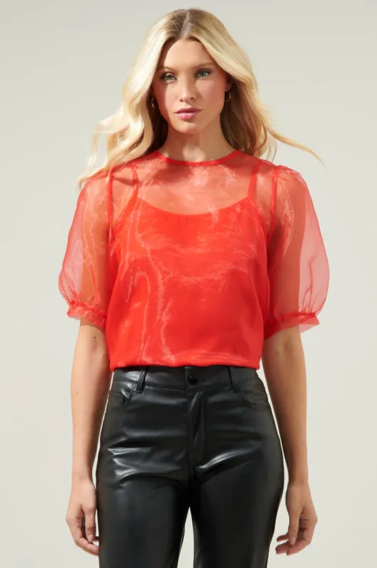 Organza Bow Blouse sold by Valencia Boutique