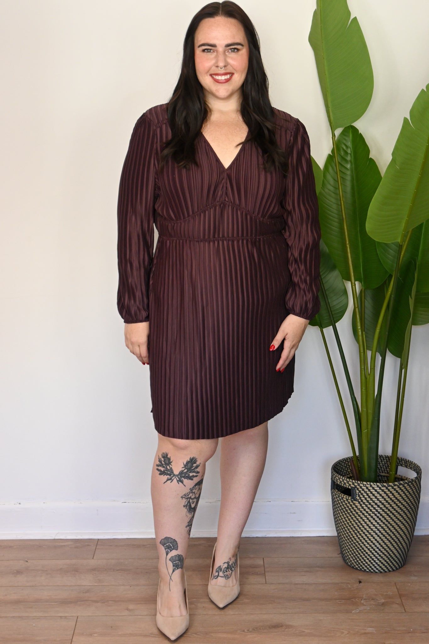 CURVE Pleated Mini Dress sold by Valencia Boutique product image thumbnail 2