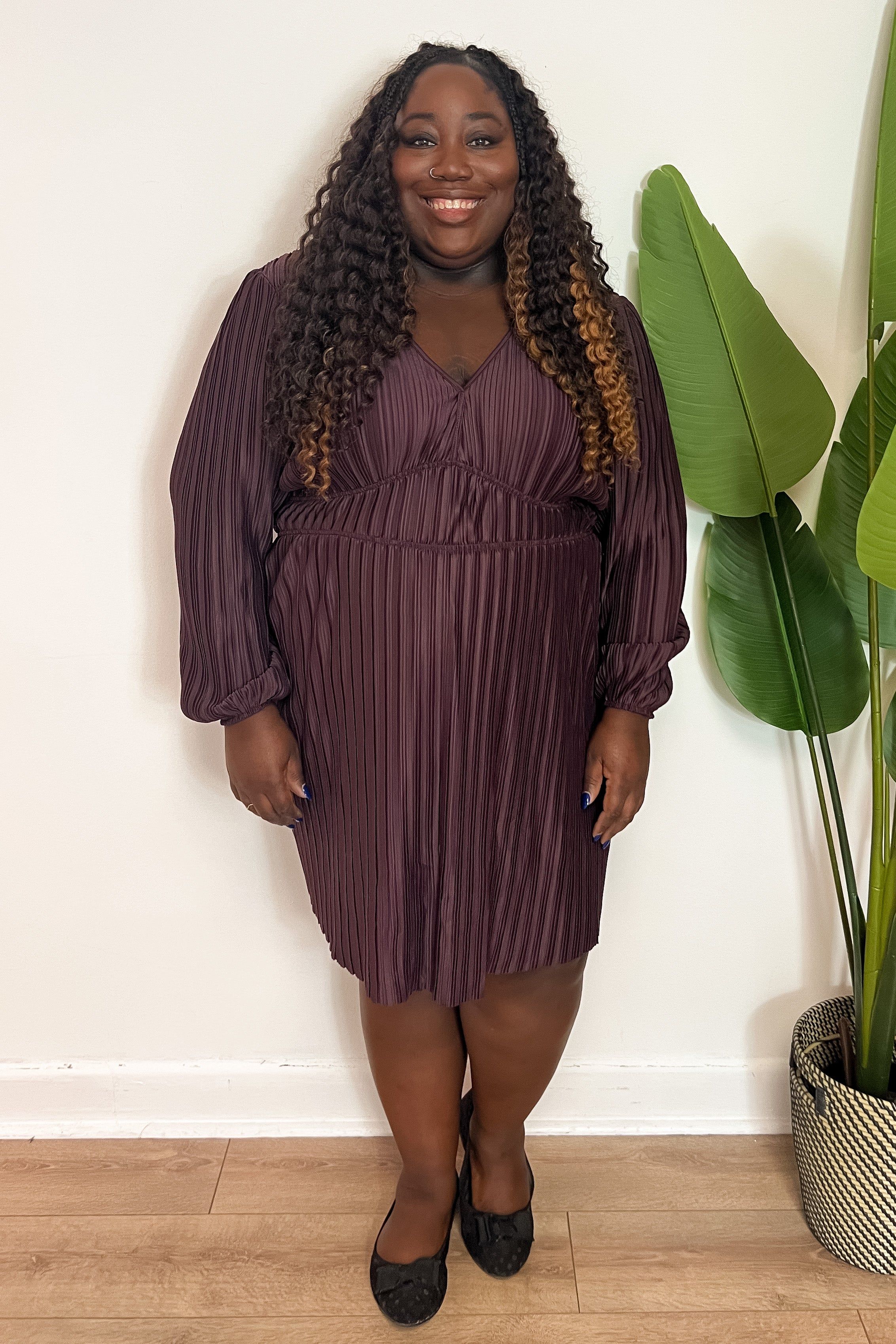 CURVE Pleated Mini Dress sold by Valencia Boutique