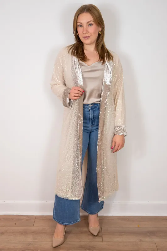 Champagne Sequin Duster (S-3X) sold by Valencia Boutique