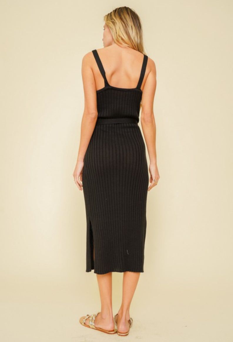 Ribbed Belted Midi Dress sold by Valencia Boutique product image thumbnail 2
