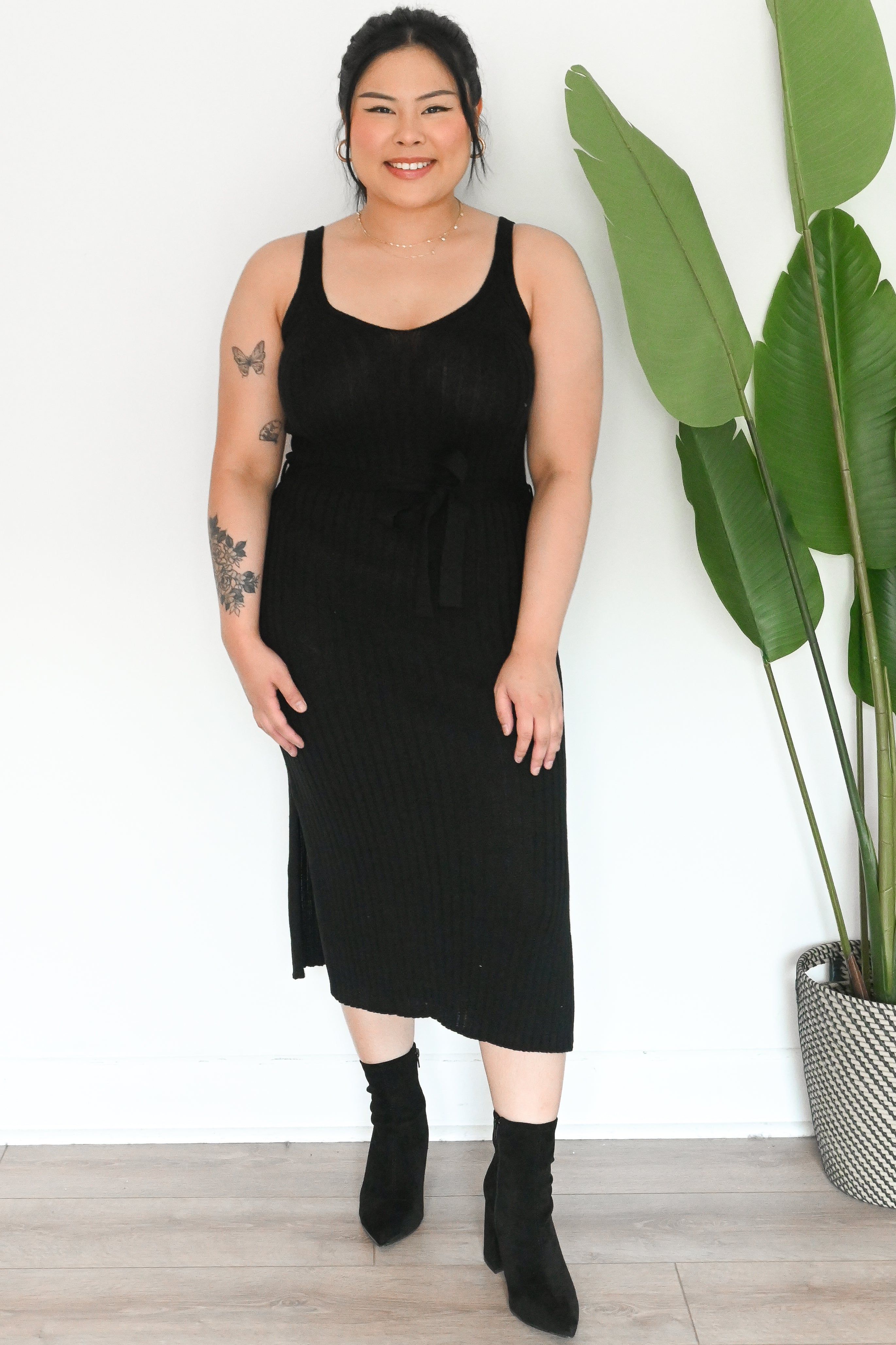 Ribbed Belted Midi Dress sold by Valencia Boutique product image thumbnail 4
