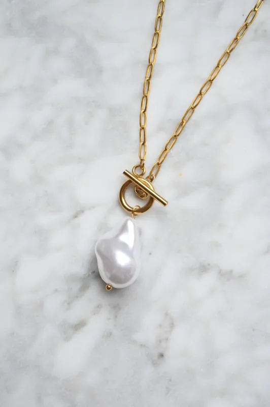 Pearl Toggle Necklace sold by Valencia Boutique