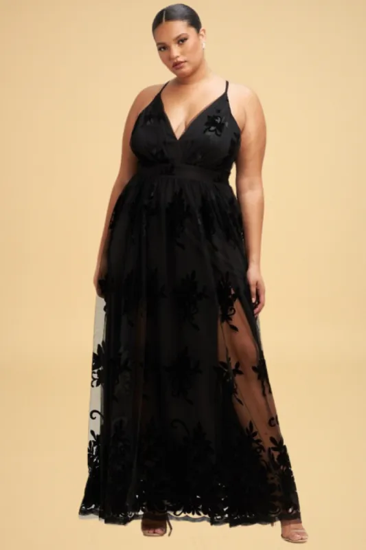 Backless Maxi Dress (S-2X) sold by Valencia Boutique