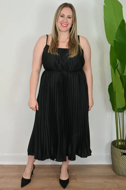 CURVE Pleated Midi Dress sold by Valencia Boutique