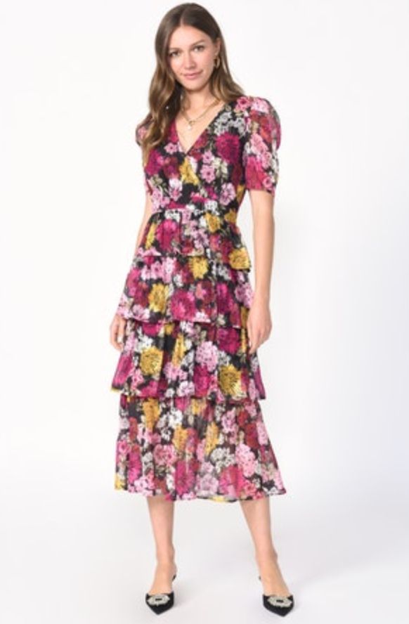 Eliza Tiered Midi Dress sold by Valencia Boutique product image thumbnail 3